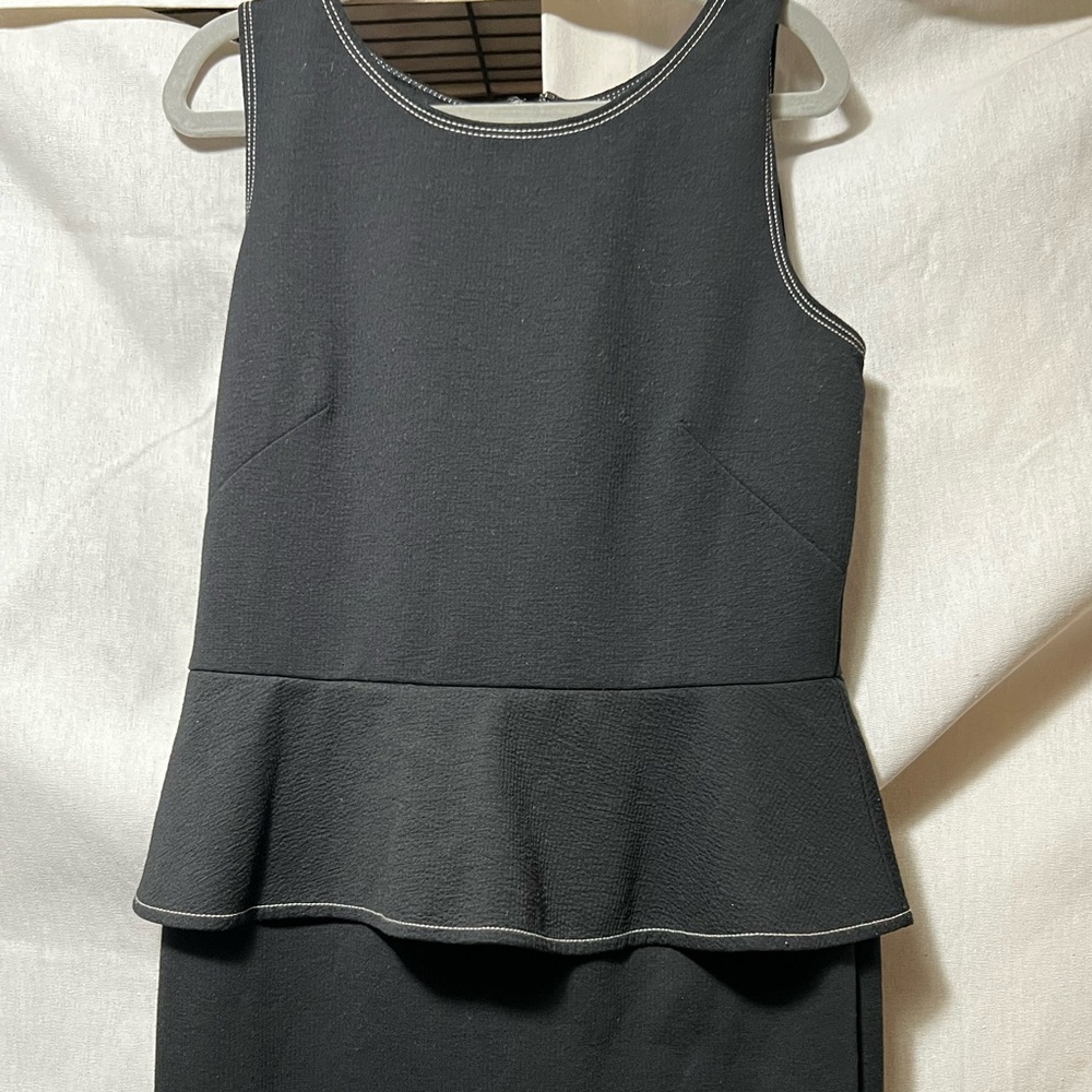 Ann Taylor Black Peplum Sheath Dress